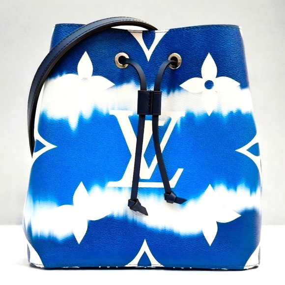 ✨️( Excellent Condition) Authentic Louis Vuitton Neonoe MM Monogram Blue Escale - Picture 16 of 16